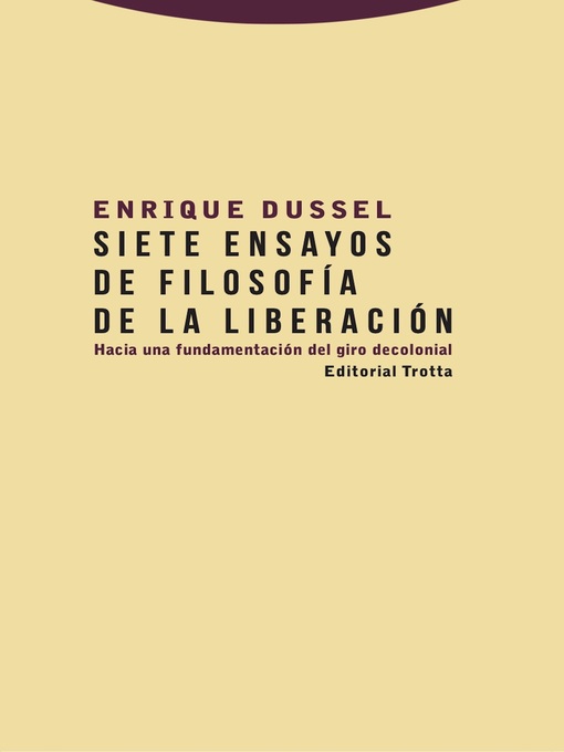 Cover image for Siete ensayos de filosofía de la liberación